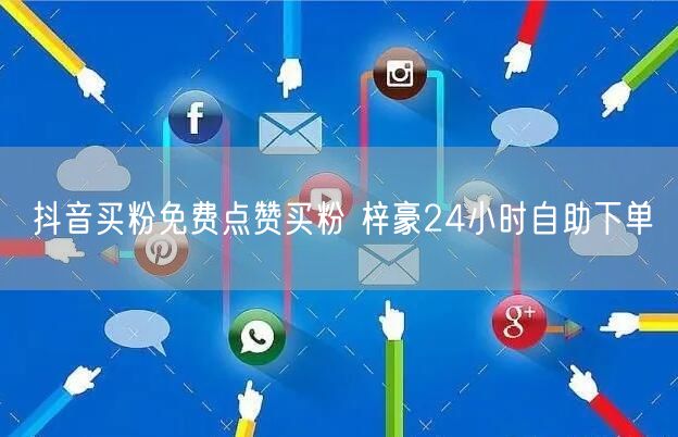 抖音买粉免费点赞买粉 梓豪24小时自助下单