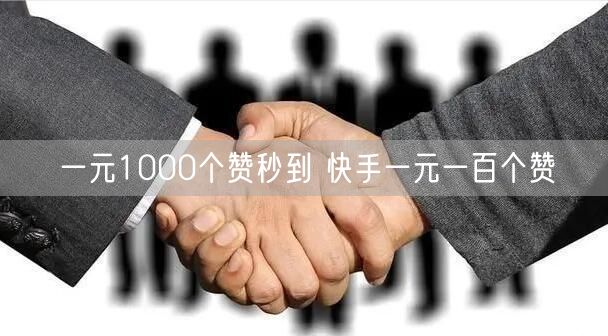 一元1000个赞秒到 快手一元一百个赞
