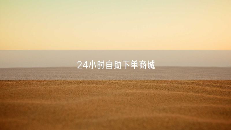 24小时自助下单商城