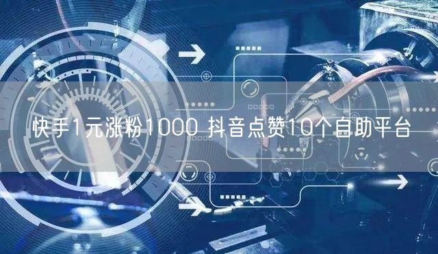 快手1元涨粉1000 抖音点赞10个自助平台