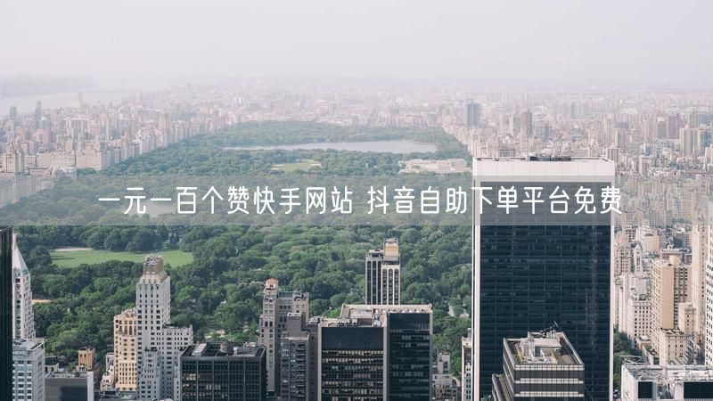 一元一百个赞快手网站 抖音自助下单平台免费