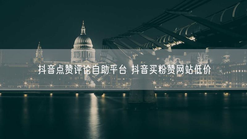 抖音点赞评论自助平台 抖音买粉赞网站低价
