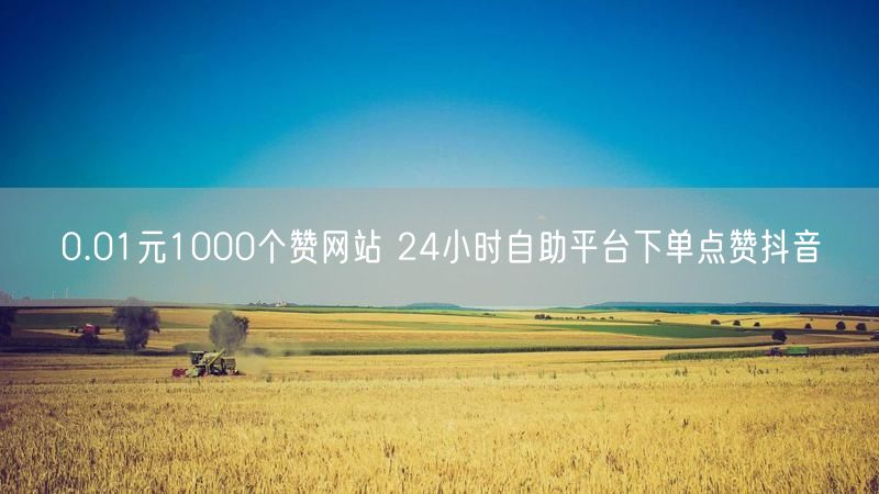 0.01元1000个赞网站 24小时自助平台下单点赞抖音