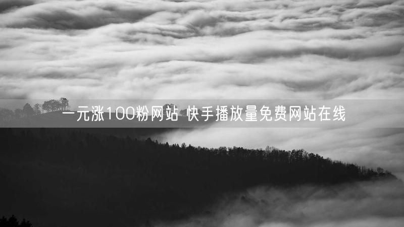一元涨100粉网站 快手播放量免费网站在线