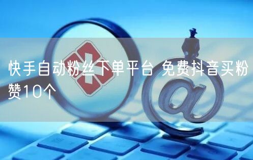 快手自动粉丝下单平台 免费抖音买粉赞10个