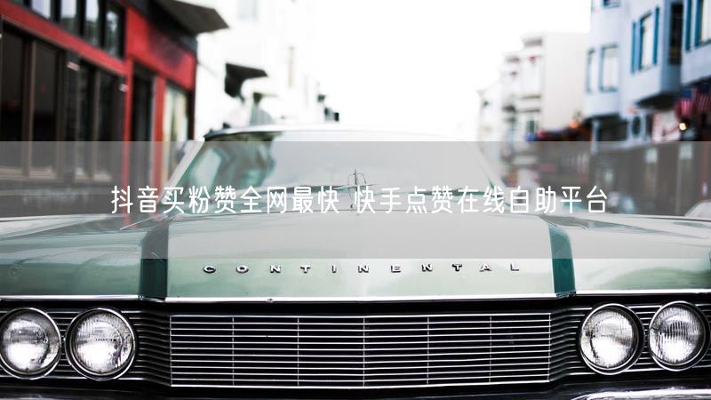 抖音买粉赞全网最快 快手点赞在线自助平台