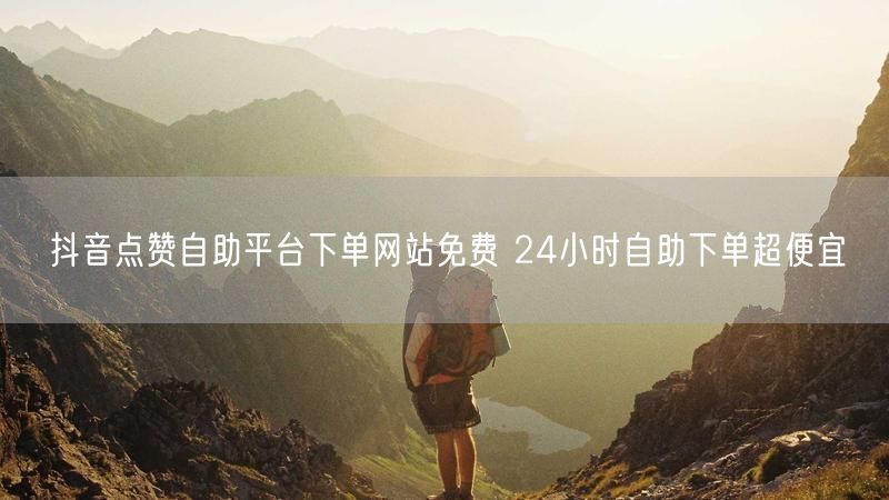 抖音点赞自助平台下单网站免费 24小时自助下单超便宜