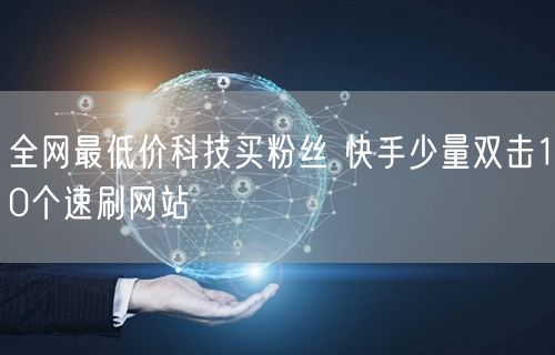 全网最低价科技买粉丝 快手少量双击10个速刷网站