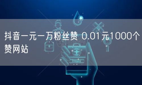抖音一元一万粉丝赞 0.01元1000个赞网站
