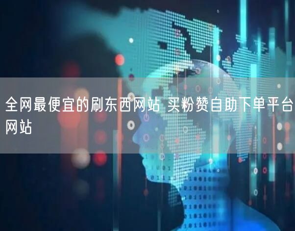全网最便宜的刷东西网站 买粉赞自助下单平台网站