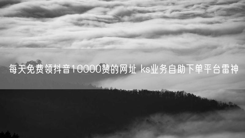 每天免费领抖音10000赞的网址 ks业务自助下单平台雷神