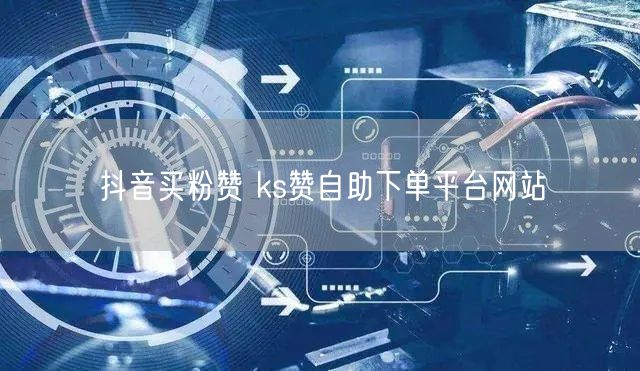 抖音买粉赞 ks赞自助下单平台网站