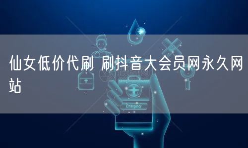 仙女低价代刷 刷抖音大会员网永久网站