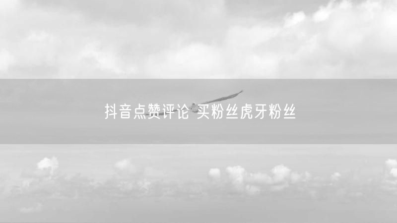 抖音点赞评论 买粉丝虎牙粉丝